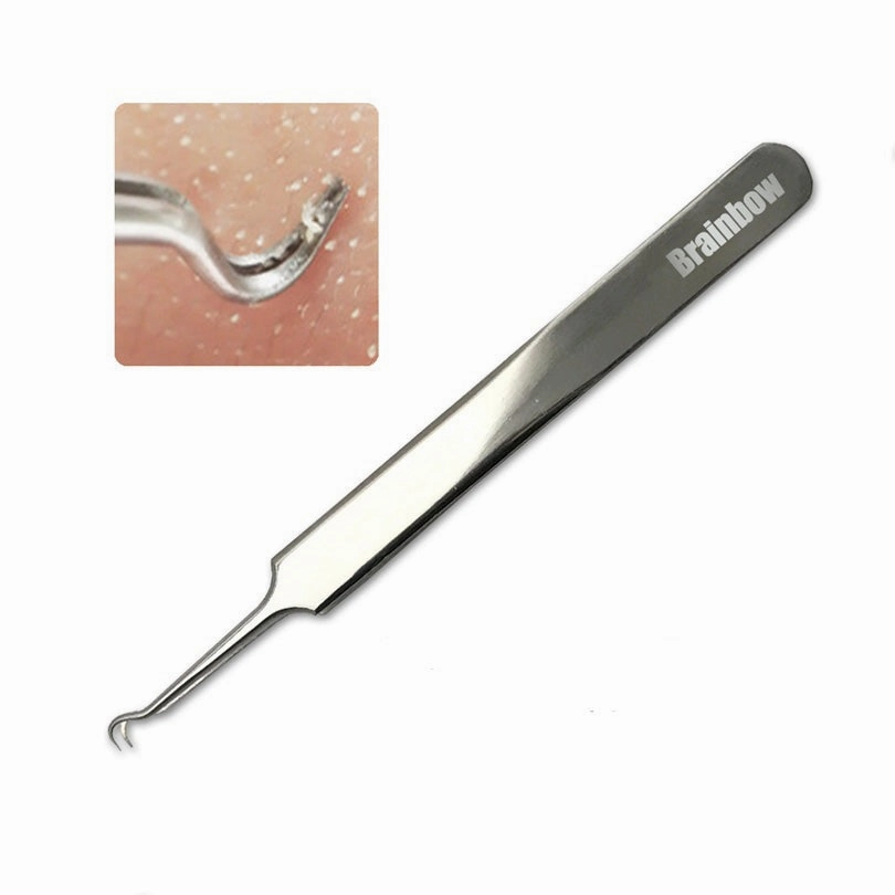 Stainless steel blackhead extractor tweezers