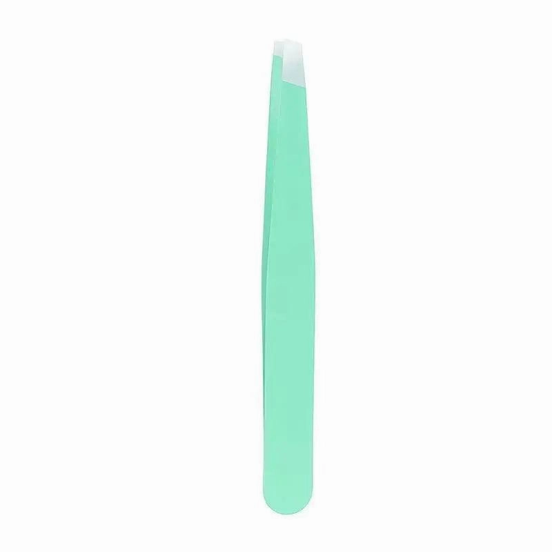 Stainless Steel Hair Eyebrow Tweezers Plucker Puller Beauty Slanted Nail Tip