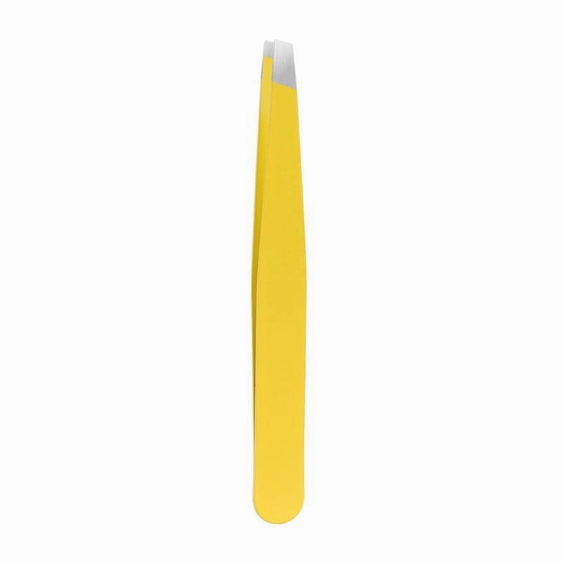 Stainless Steel Hair Eyebrow Tweezers Plucker Puller Beauty Slanted Nail Tip