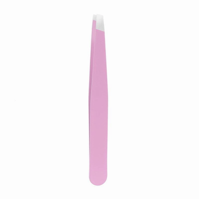 Stainless Steel Hair Eyebrow Tweezers Plucker Puller Beauty Slanted Nail Tip