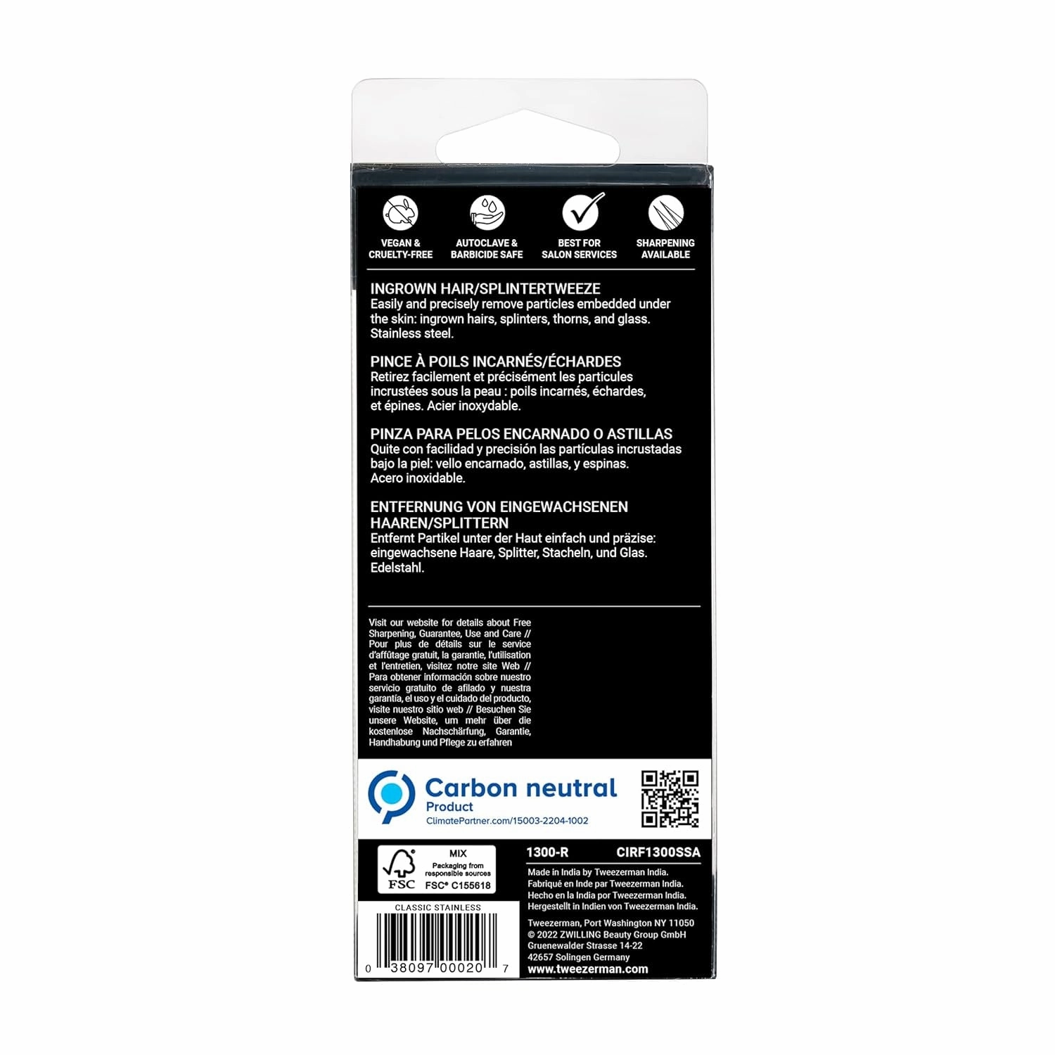 Stainless Steel Ingrown Hair Splintertweeze for Women and Men