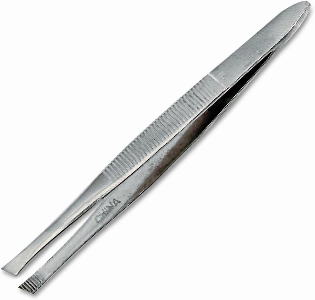 Stainless Steel Tweezer, 3", One Pair [Set of 2]