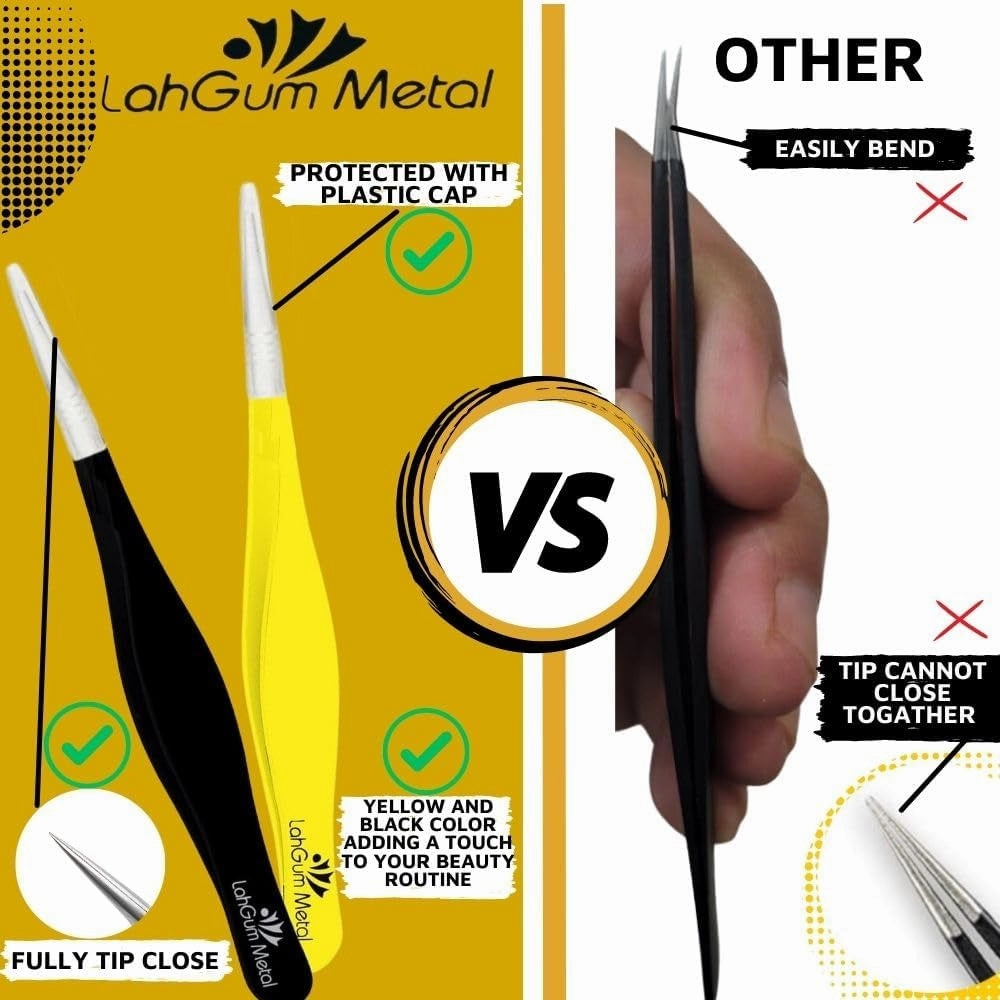 Super Sharp Pointed Tweezers Precision Fine Point Tip Ingrown Hair Tweezers Kit Best Pointed Tweezers for Women Chin Hair Removal - Extra Thin Tweezers Precision Stainless Facial Hair Remover for Face
