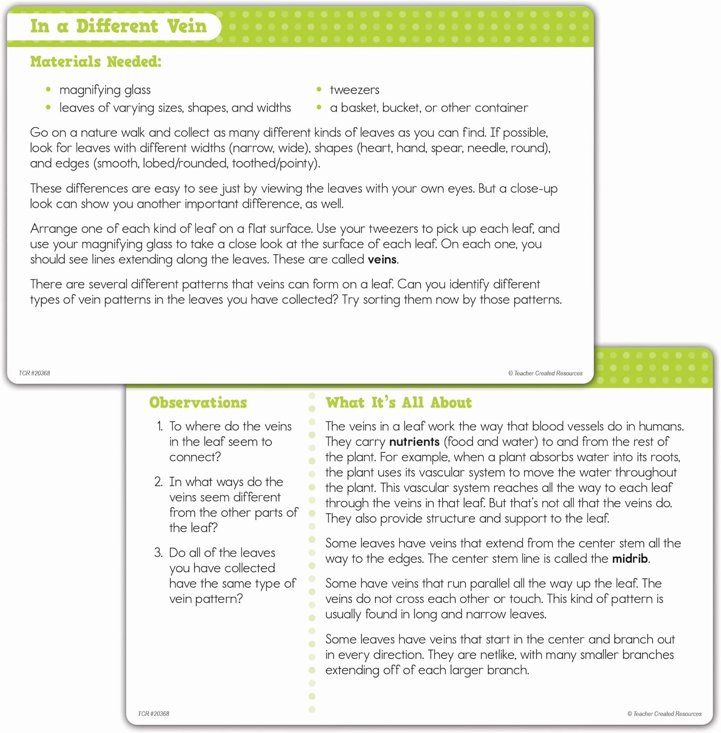 Teacher Created Resources Up-Close Science: Magnifying Glasses & Tweezers Activity Set (TCR20368)