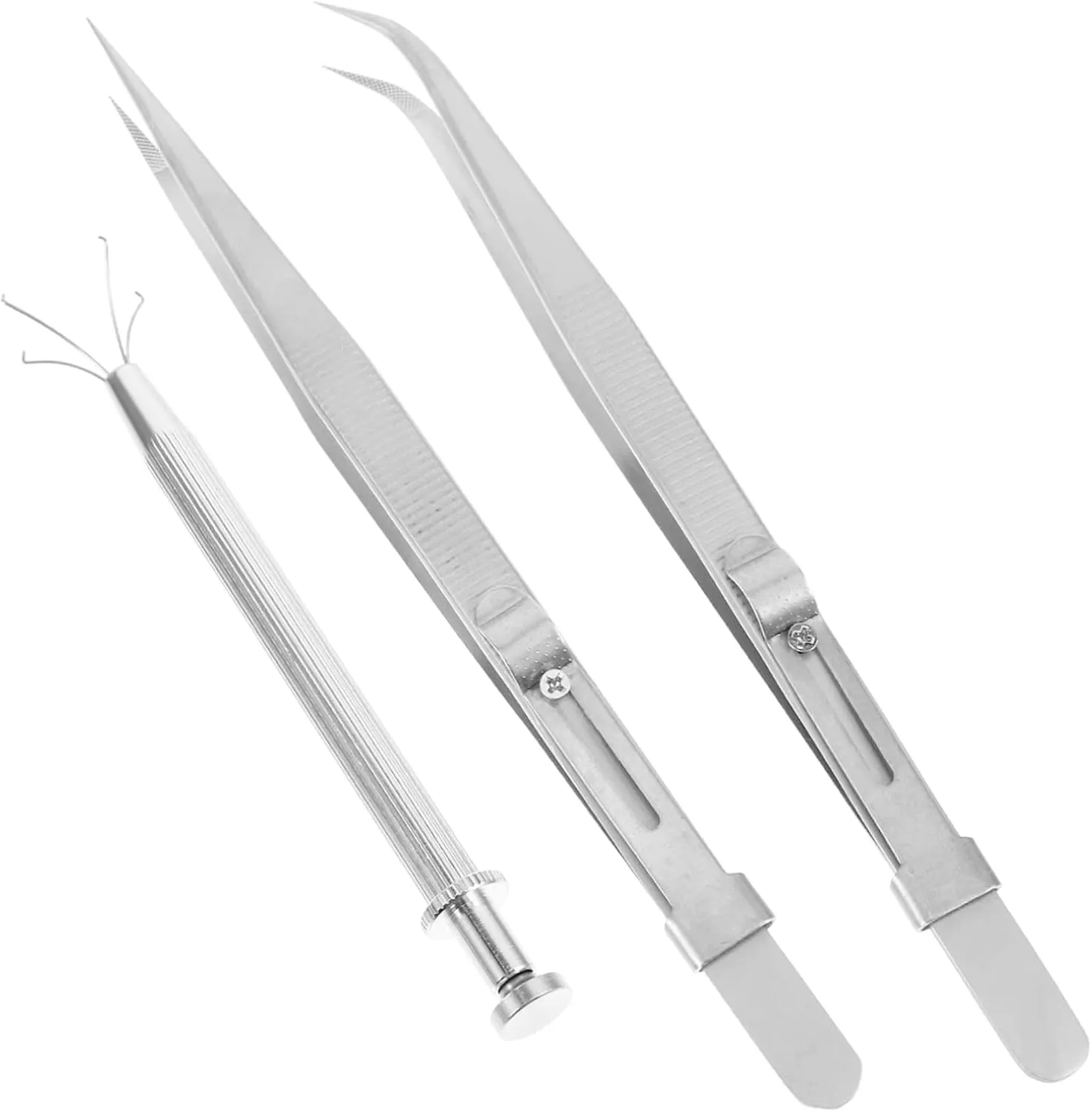 TEHAUX 3 Sets Stainless Steel Tweezers Tool Jewelry Making Tweezers Multi-use Perfect for Home Professional and Present Giving Strong Durable
