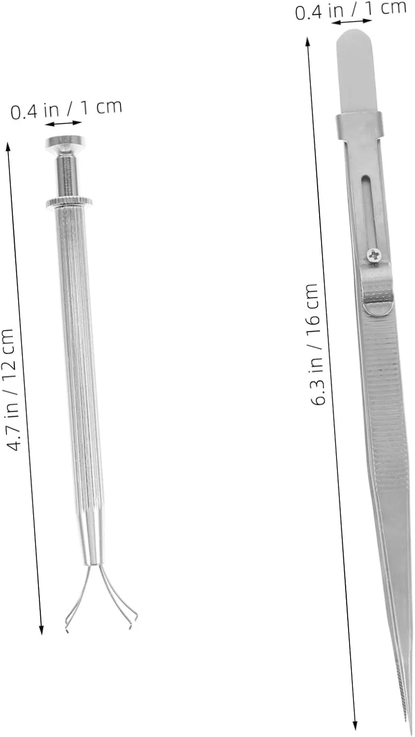 TEHAUX 3 Sets Stainless Steel Tweezers Tool Jewelry Making Tweezers Multi-use Perfect for Home Professional and Present Giving Strong Durable