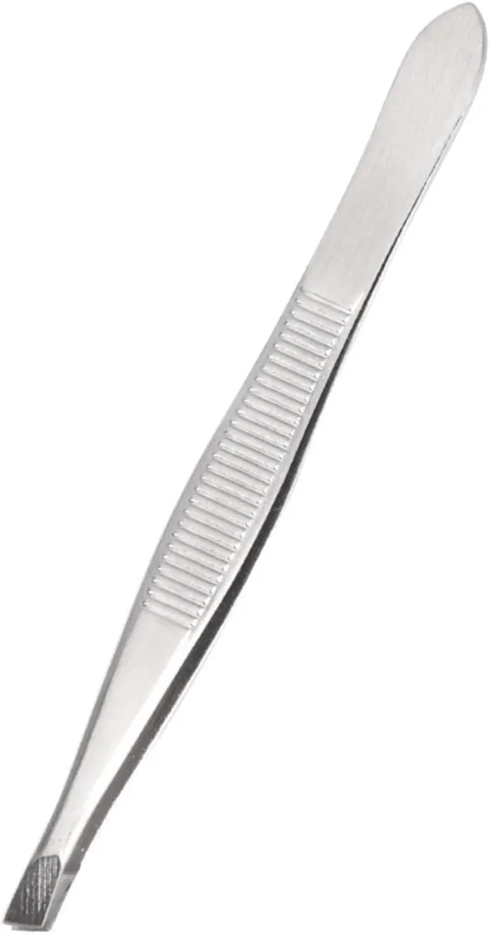 TEMKIN Eyebrow Tweezers Stainless Steel Eyebrow Tweezers Eyebrow Face Hair Removal Clip Pinset Eyelash Tweezers Extension Makeup Tools (Color : Silver) Tweezers