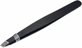 TEMKIN Tweezers Useful Professional Eyebrow Tweezers Hair Beauty Slanted Stainless Steel Tweezer (Color : Pink) Tweezers (Color : Black)