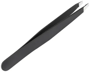 The BrowGal – Professional Hand-Made Slant Tweezer – Exclusive for Eyebrows Facial Hair, Ingrown Hair Removal & Blackhead - Handy & Portable Tool, Easily Grip with Safety, Anti-rust – 3.9 In, Black
