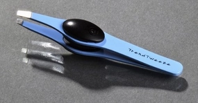 Trend Tweeze LED Lighted Tweezer Blue Stainless Steel G3 LED Lighted Precision Tweezer "Blue"   Storage Tube   Replacement Light Battery