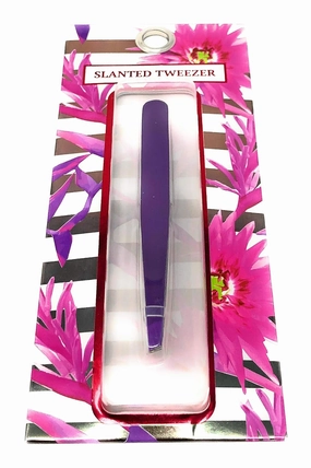 Tru Beauty Purple Slanted Tweezer