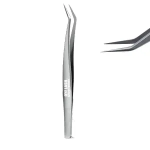 TW-2 Eyelash Extension Tweezers/Precision Tool for False Lashes/Supplies for Volume Extensions & Premade FansApplication/Curved Tweezer Tip/Beauty Accessories/Eyelashes Tools