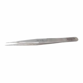 Tweezer - Straight Fine - One Star 5.5" Stainless Steel