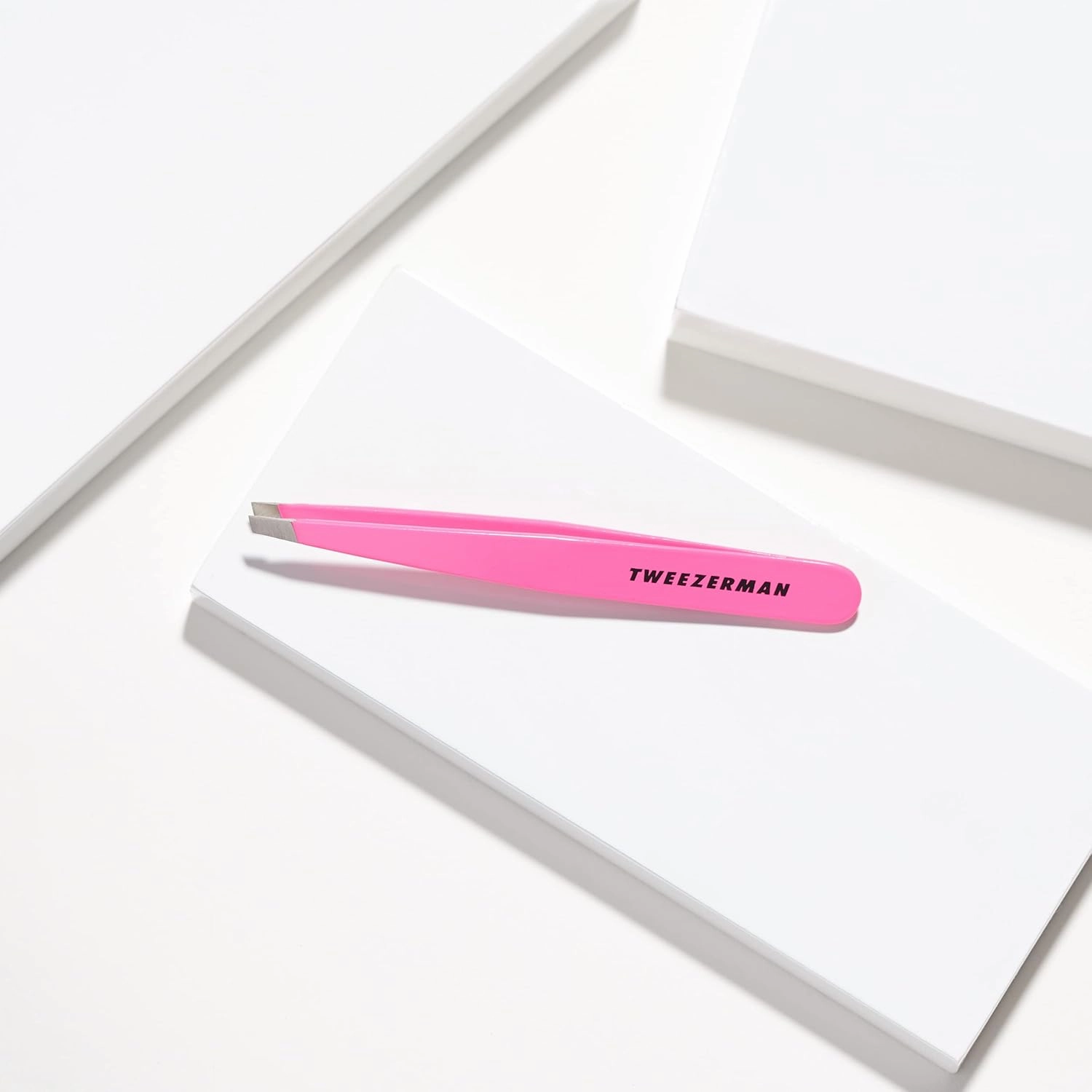 Tweezer Professional Stainless Steel Award Winning Slant, Pink (ZW-1230-NPP)