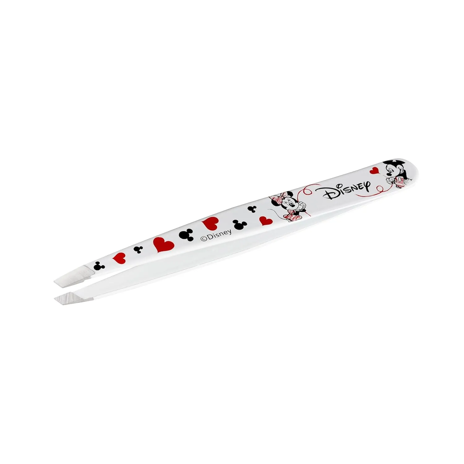 Tweezerman Disney's Mickey Mouse & Minnie Mouse Forever in Love Slant Tweezer - Eyebrow Tweezers for Women and Men