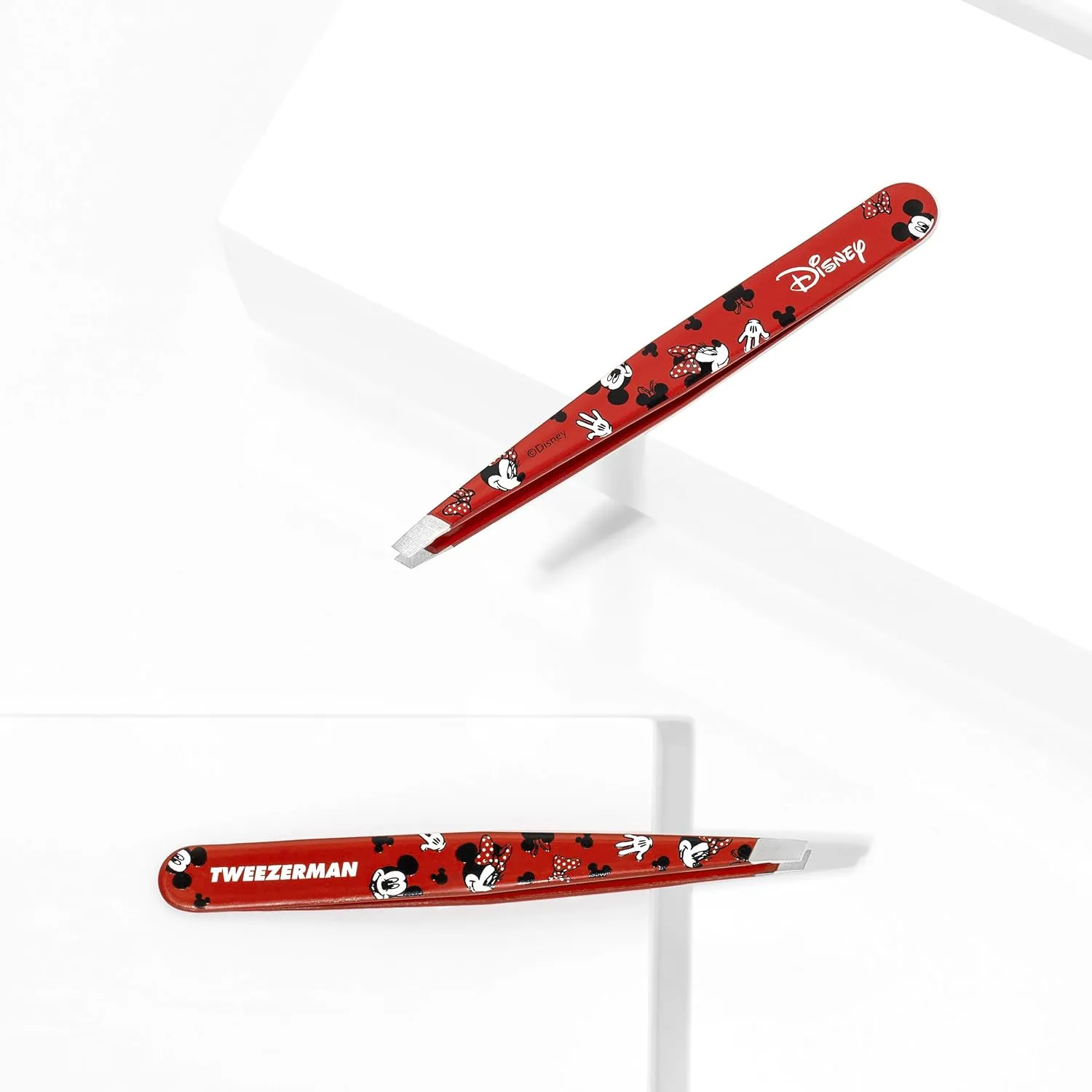 Tweezerman Disney's Mickey Mouse & Minnie Mouse We Got Ears Slant Tweezer - Eyebrow Tweezers for Women and Men