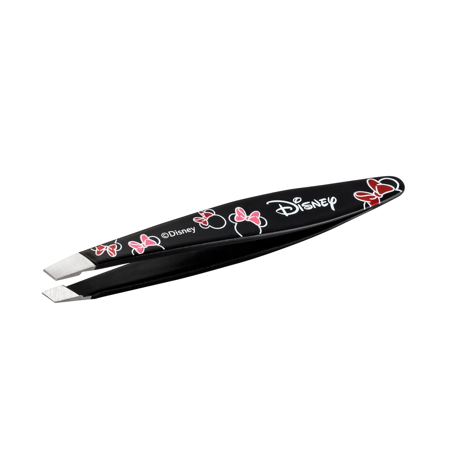 Tweezerman Disney's Minnie Mouse Ear-esistible Mini Slant Tweezer - Tweezers for Eyebrows, Travel Tweezers for Eyebrows, Facial Hair, Ingrown Hair