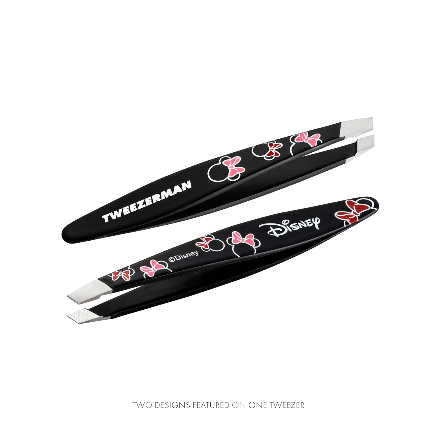 Tweezerman Disney's Minnie Mouse Ear-esistible Mini Slant Tweezer - Tweezers for Eyebrows, Travel Tweezers for Eyebrows, Facial Hair, Ingrown Hair