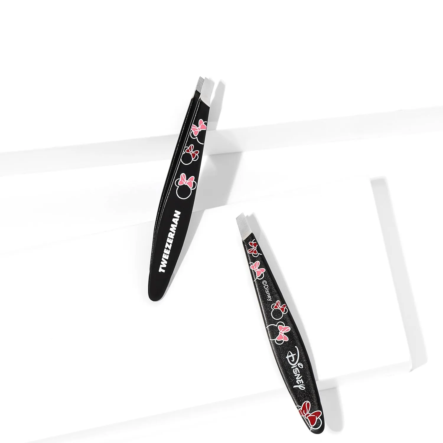 Tweezerman Disney's Minnie Mouse Ear-esistible Mini Slant Tweezer - Tweezers for Eyebrows, Travel Tweezers for Eyebrows, Facial Hair, Ingrown Hair