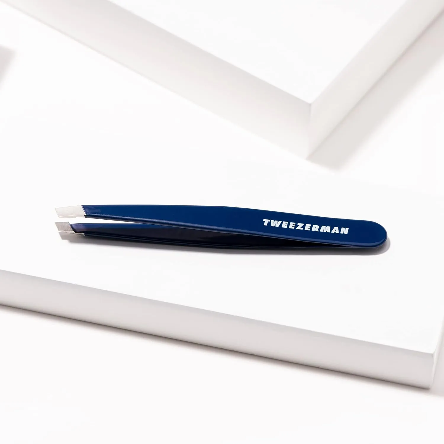 Tweezerman Exclusive Evening Blue Slant Tweezer - Hair Removal Tweezers, Stainless Steel