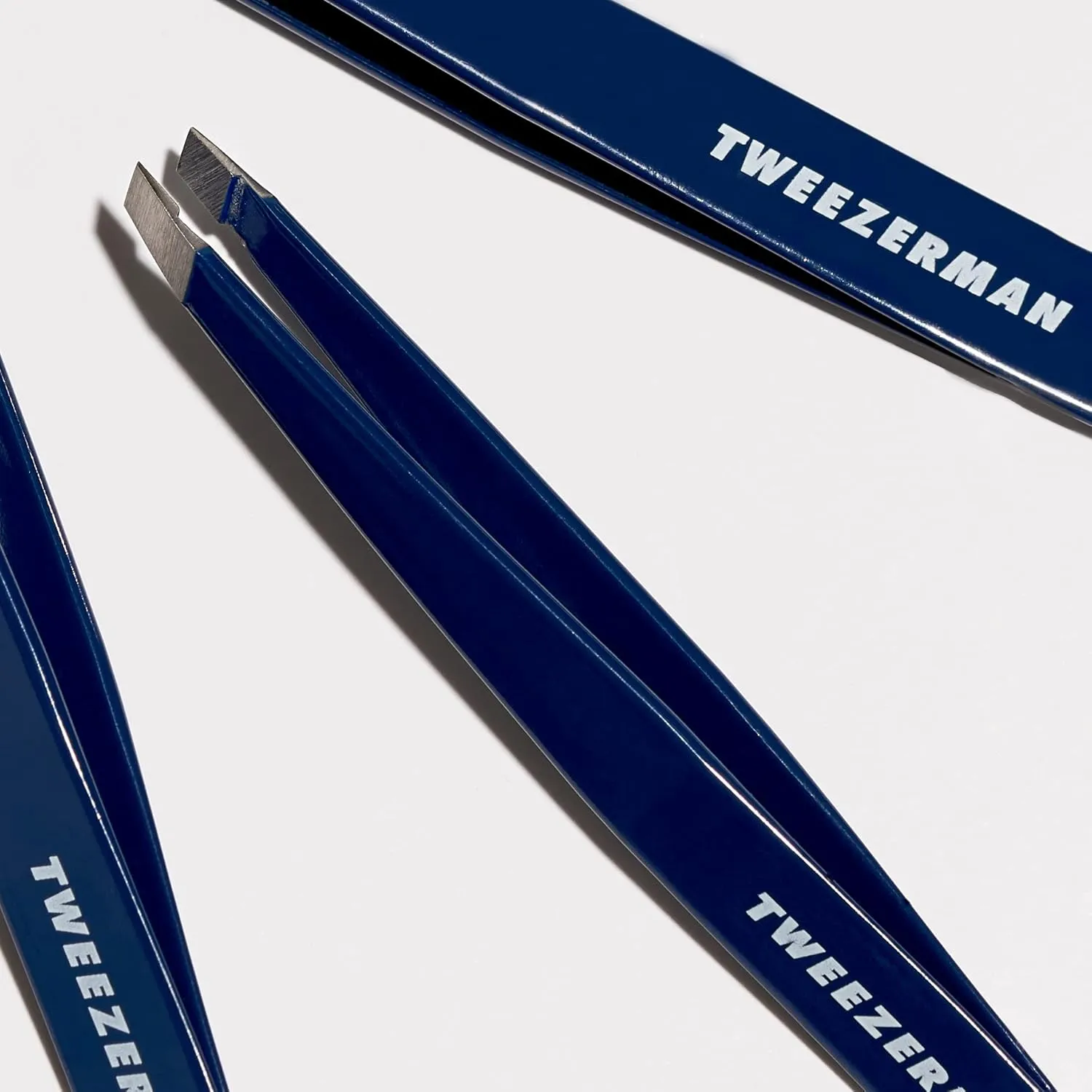 Tweezerman Exclusive Evening Blue Slant Tweezer - Hair Removal Tweezers, Stainless Steel