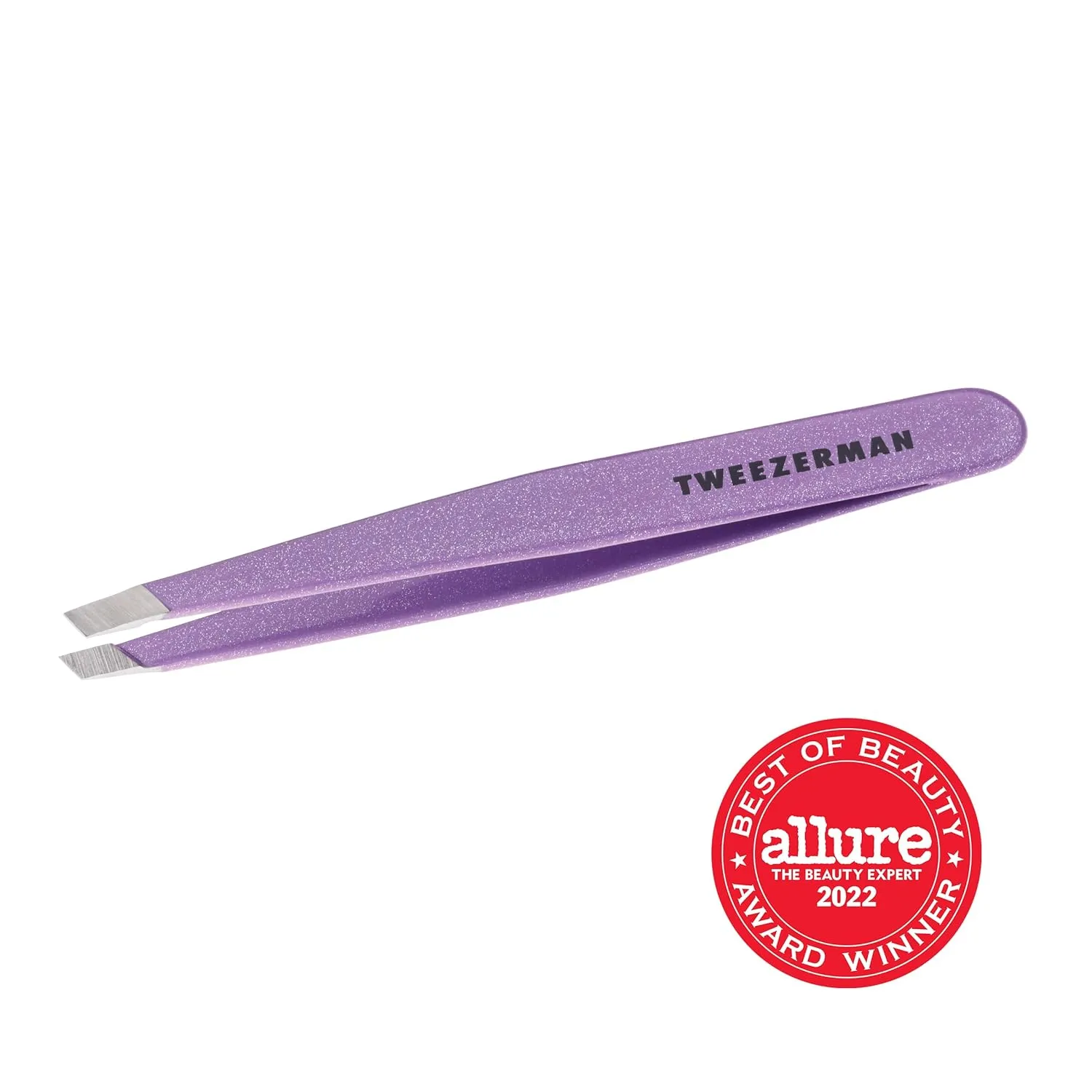 Tweezerman Exclusive Lavender Ice Slant Tweezer - Hair Removal Tweezers, Stainless Steel