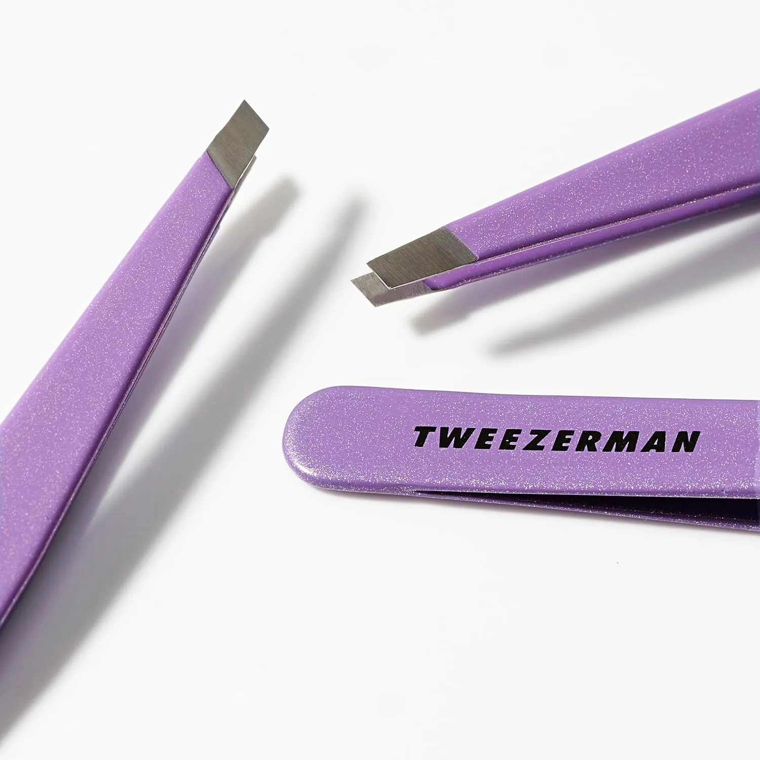 Tweezerman Exclusive Lavender Ice Slant Tweezer - Hair Removal Tweezers, Stainless Steel