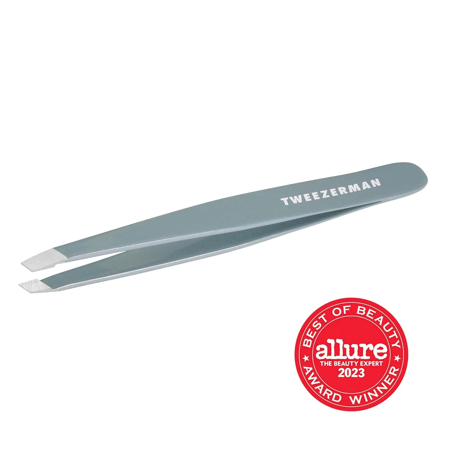 Tweezerman Exclusive Mist Blue Slant Tweezer - Hair Removal Tweezers, Stainless Steel
