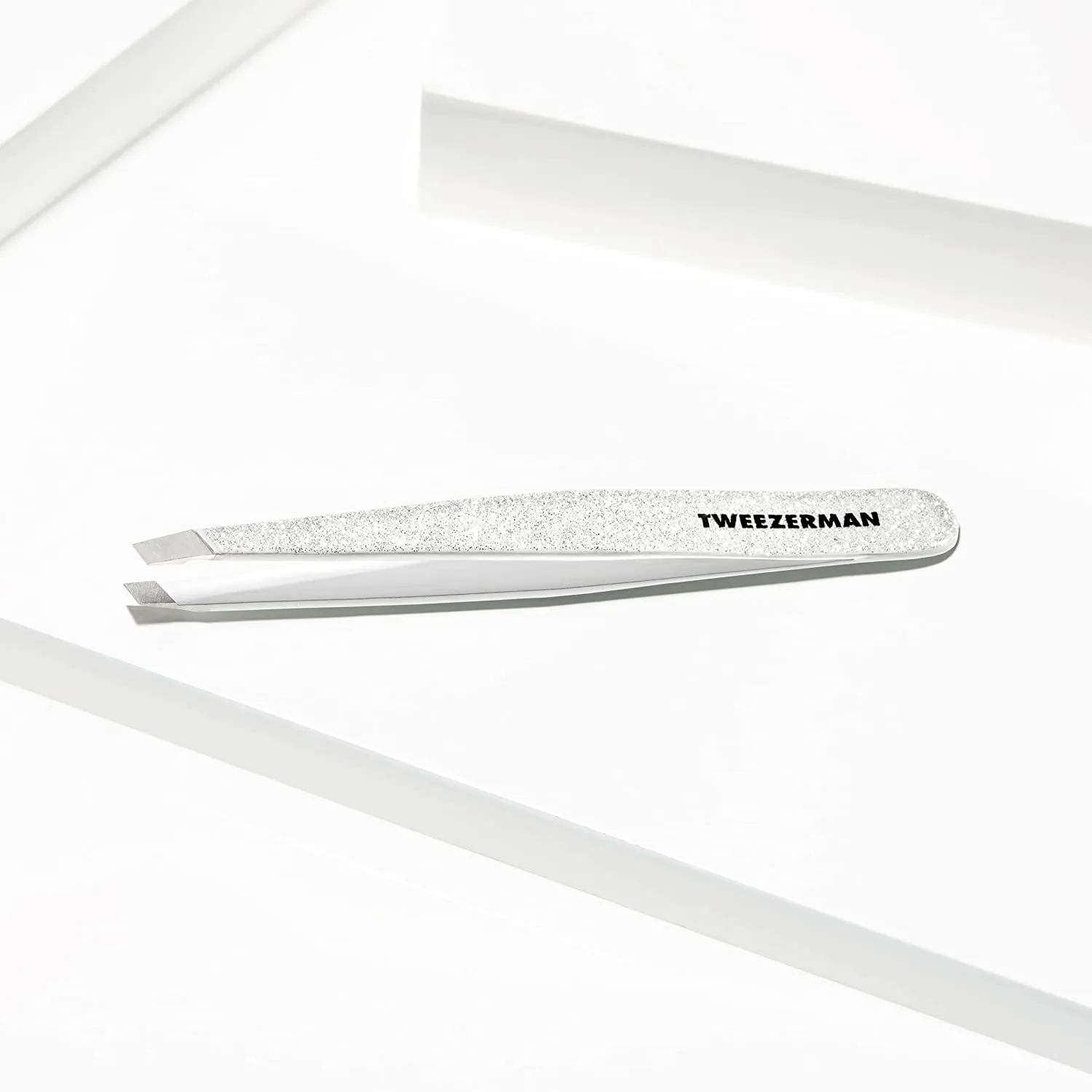 Tweezerman Exclusive Moon Dust Slant Tweezer - Hair Removal Tweezers, Stainless Steel