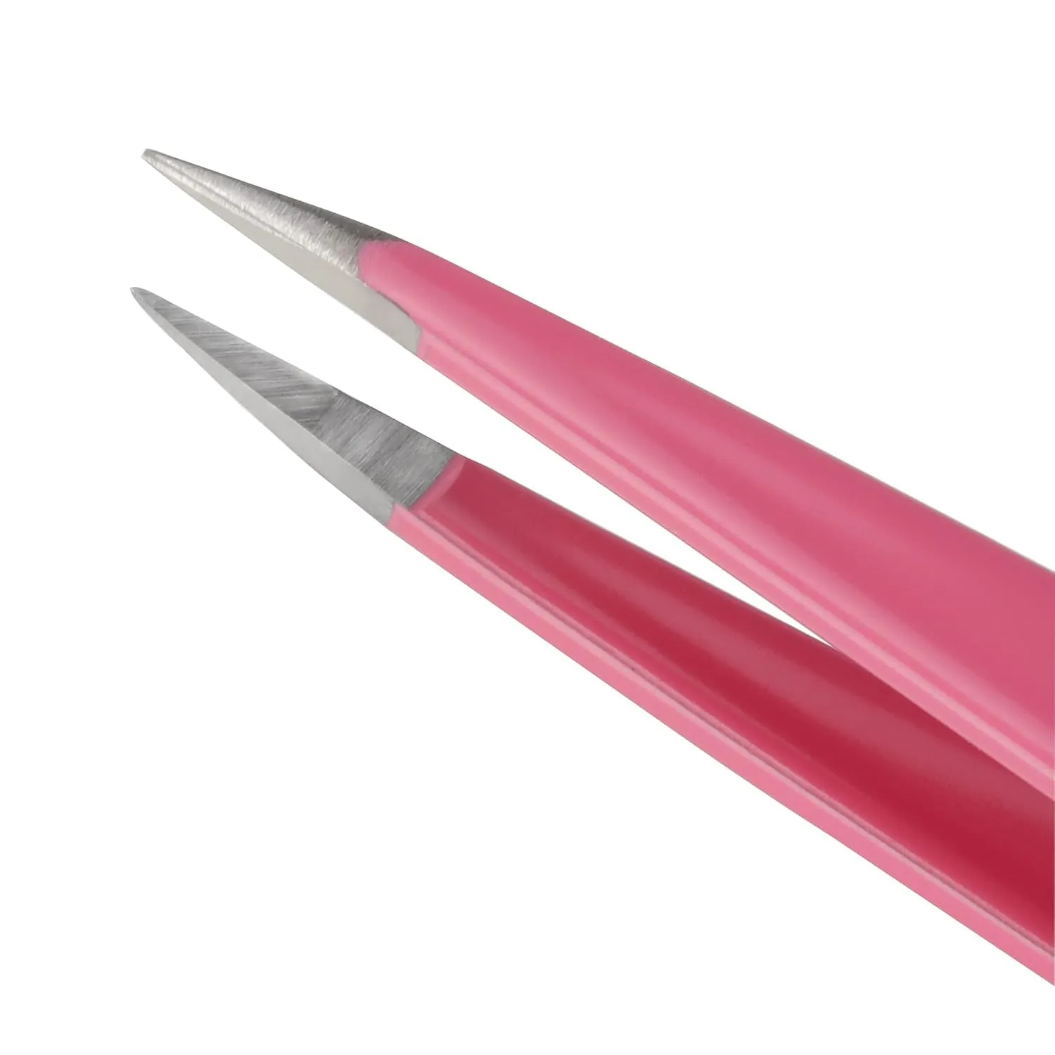 Tweezerman Stainless Steel Point Tweezer - Eyebrow Precision Tweezers, Facial and Ingrown Hair Removal (Pretty In Pink)
