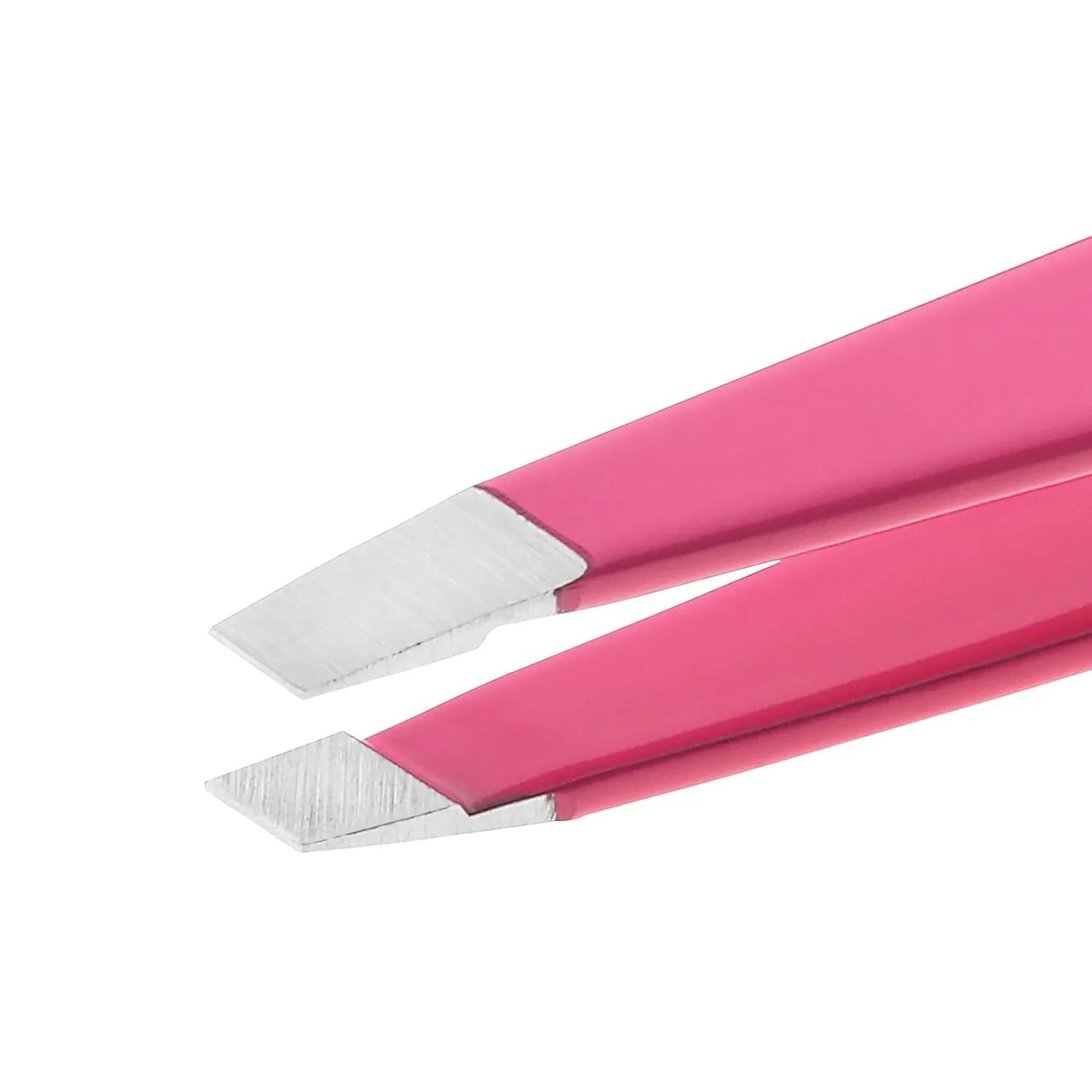 Tweezerman Stainless Steel Slant Tweezer - Eyebrow Tweezers for Women and Men (Neon Pink)