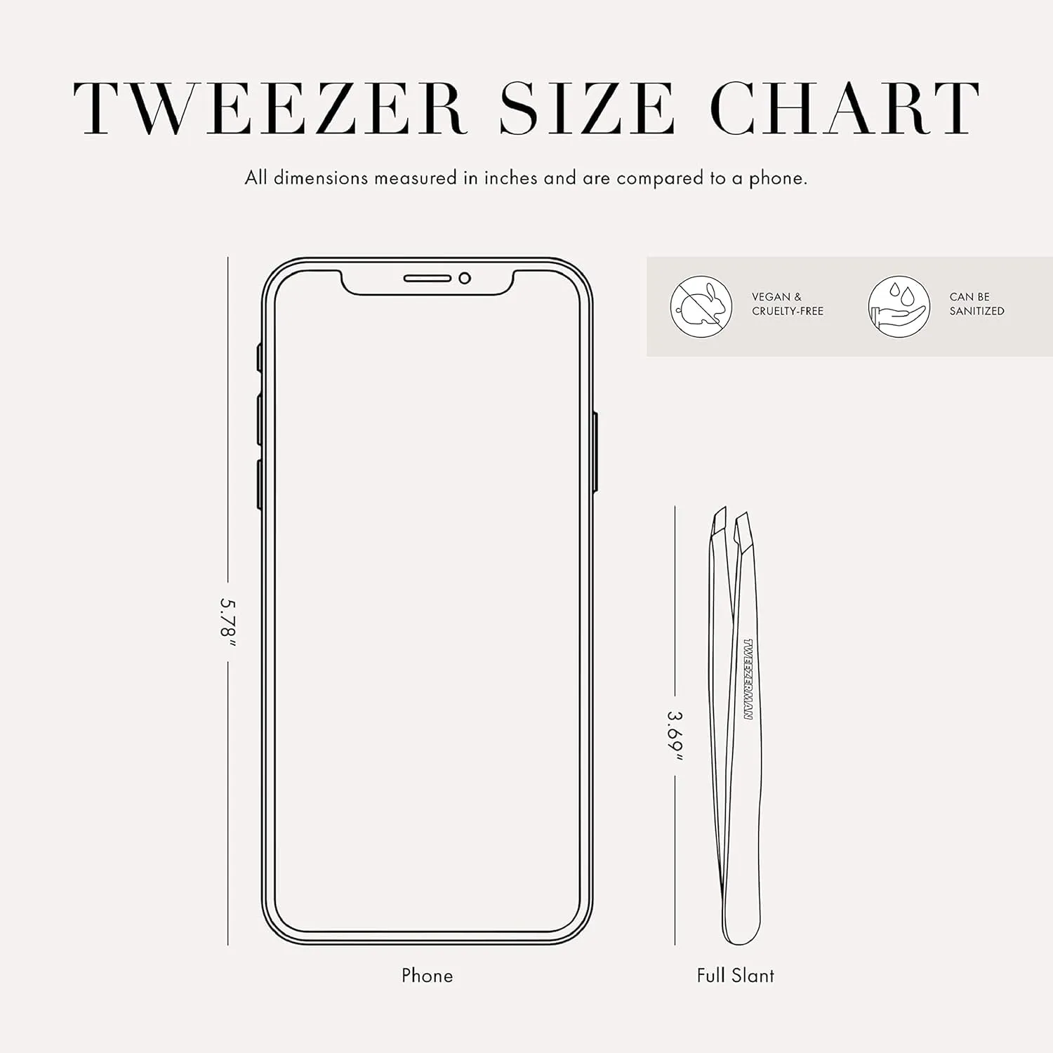 Tweezerman Stainless Steel Slant Tweezer - Eyebrow Tweezers for Women and Men (Sky Blue)