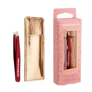 Tweezerman Vintage Rose Mini Slant Tweezer with Case