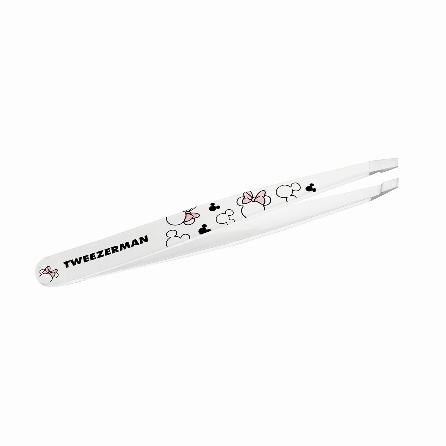Tweezerman Exclusive Disney's Minnie Mouse Ear-esistible Slant Tweezer - Hair Removal Tweezers, Stainless Steel