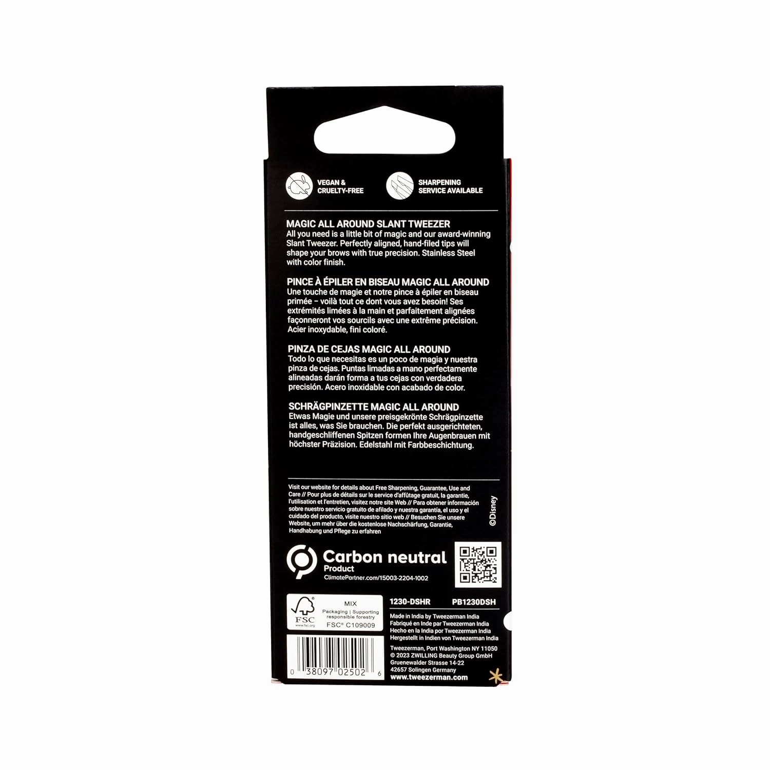 Tweezerman Magic All Around Slant Tweezer - Eyebrow Tweezers for Women and Men