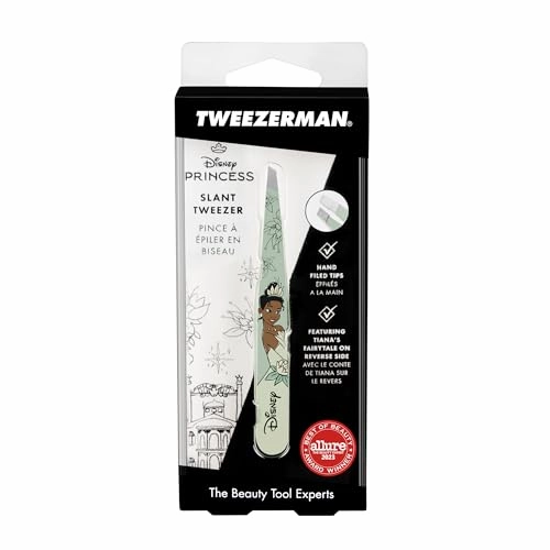 Tweezerman Tiana Slant Tweezer - Eyebrow Tweezers for Women and Men