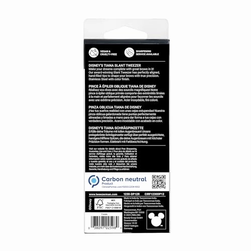 Tweezerman Tiana Slant Tweezer - Eyebrow Tweezers for Women and Men