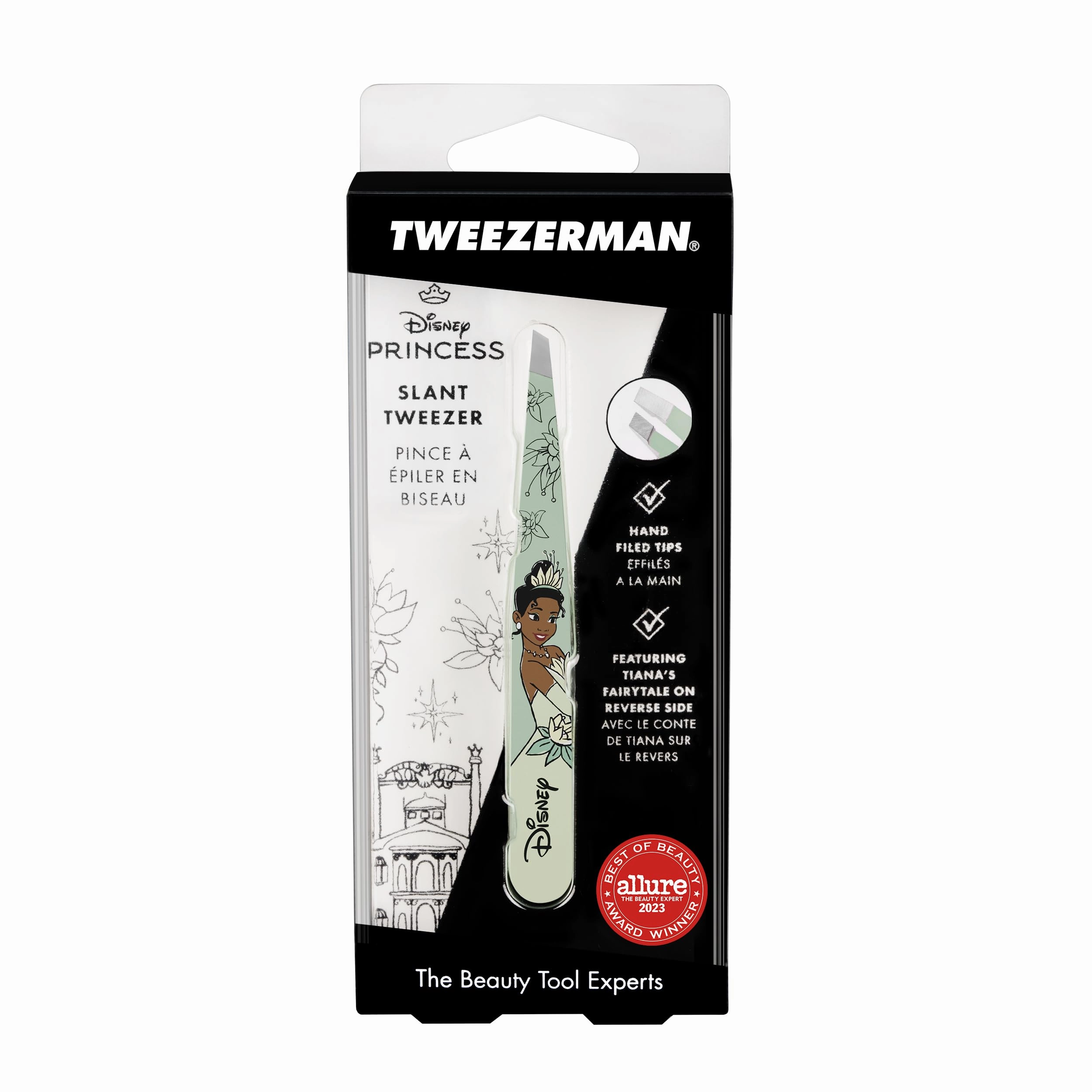 Tweezerman Tiana Slant Tweezer - Eyebrow Tweezers for Women and Men