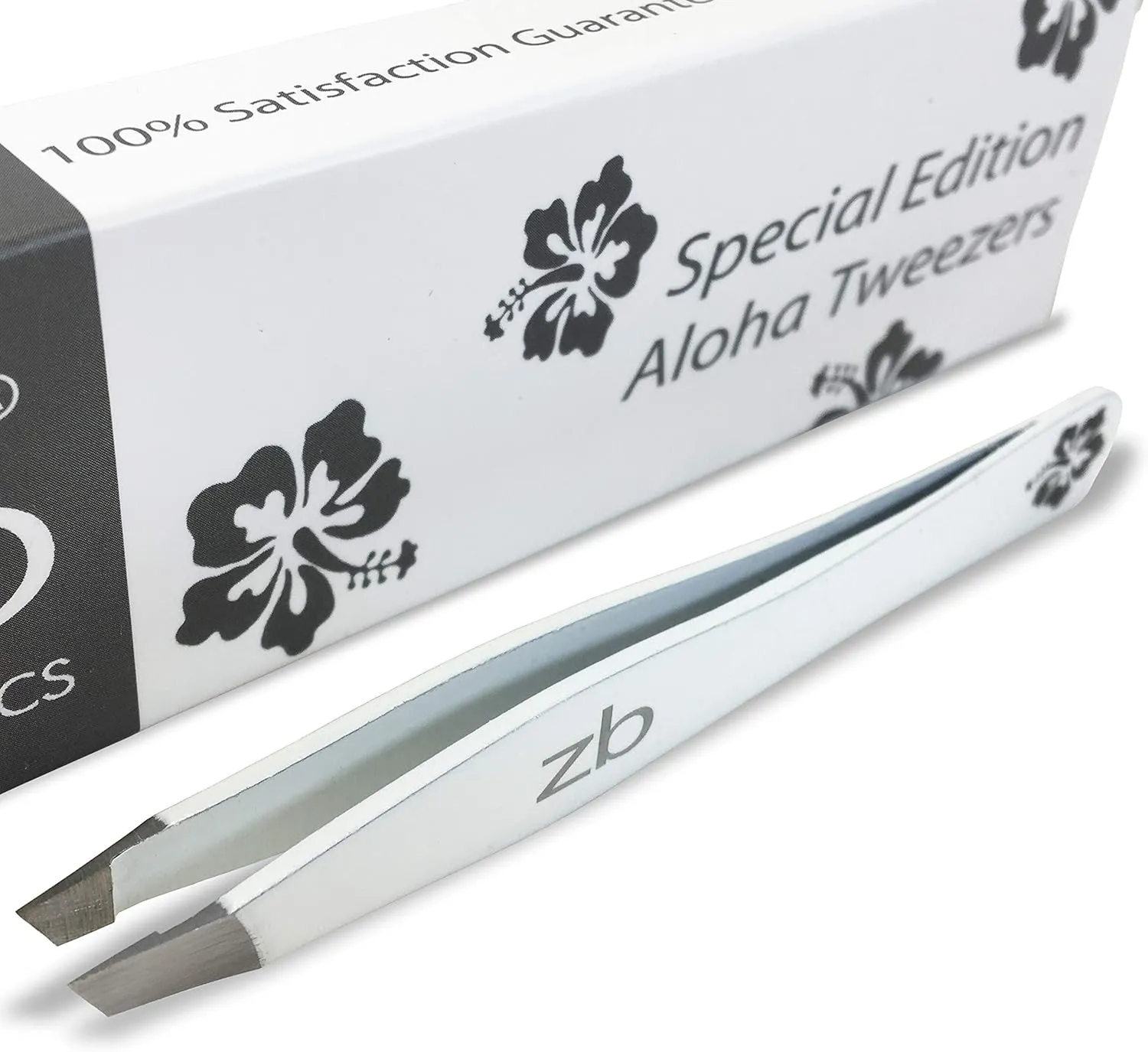 Tweezers - Special Edition Aloha Slant Tip Tweezer - Best Tweezers for Eyebrow, Facial Hair Removal and Your Precision Needs