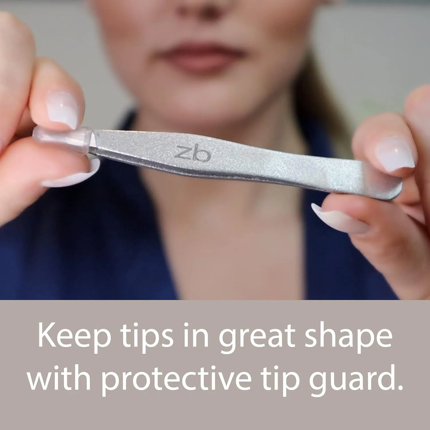 Tweezers - Surgical Grade Stainless Steel - Slant Tip for Expert Eyebrow Shaping and Facial Hair Removal - with Bonus Protective Pouch - Best Tweezer for Men and Women