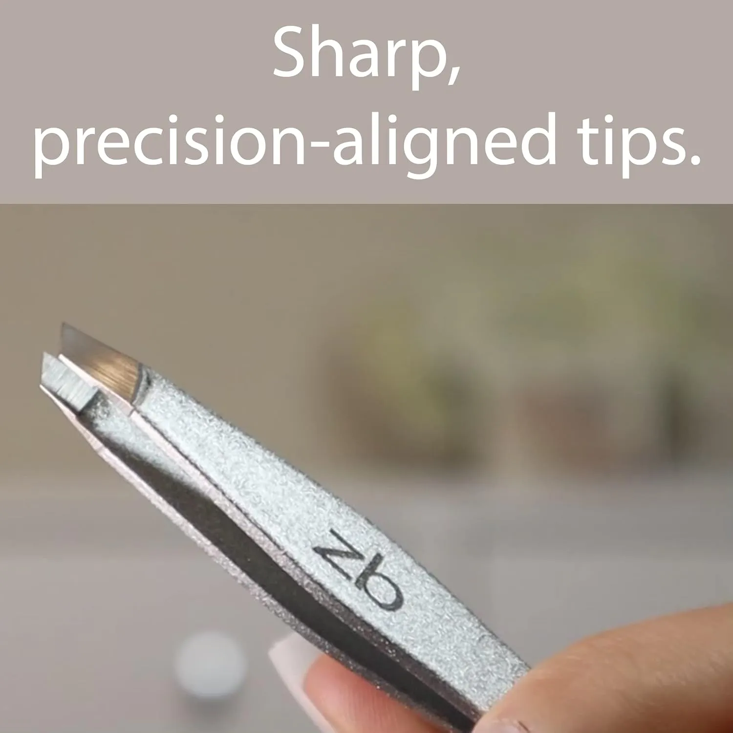 Tweezers - Surgical Grade Stainless Steel - Slant Tip for Expert Eyebrow Shaping and Facial Hair Removal - with Bonus Protective Pouch - Best Tweezer for Men and Women