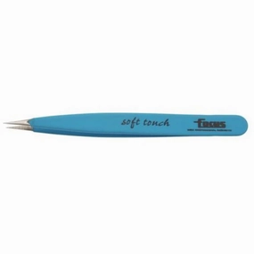 Tweezers Focus Soft Touch Pointed-Blue