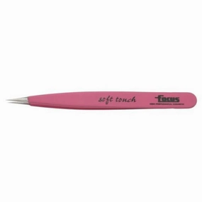 Tweezers Focus Soft Touch Pointed-Pink