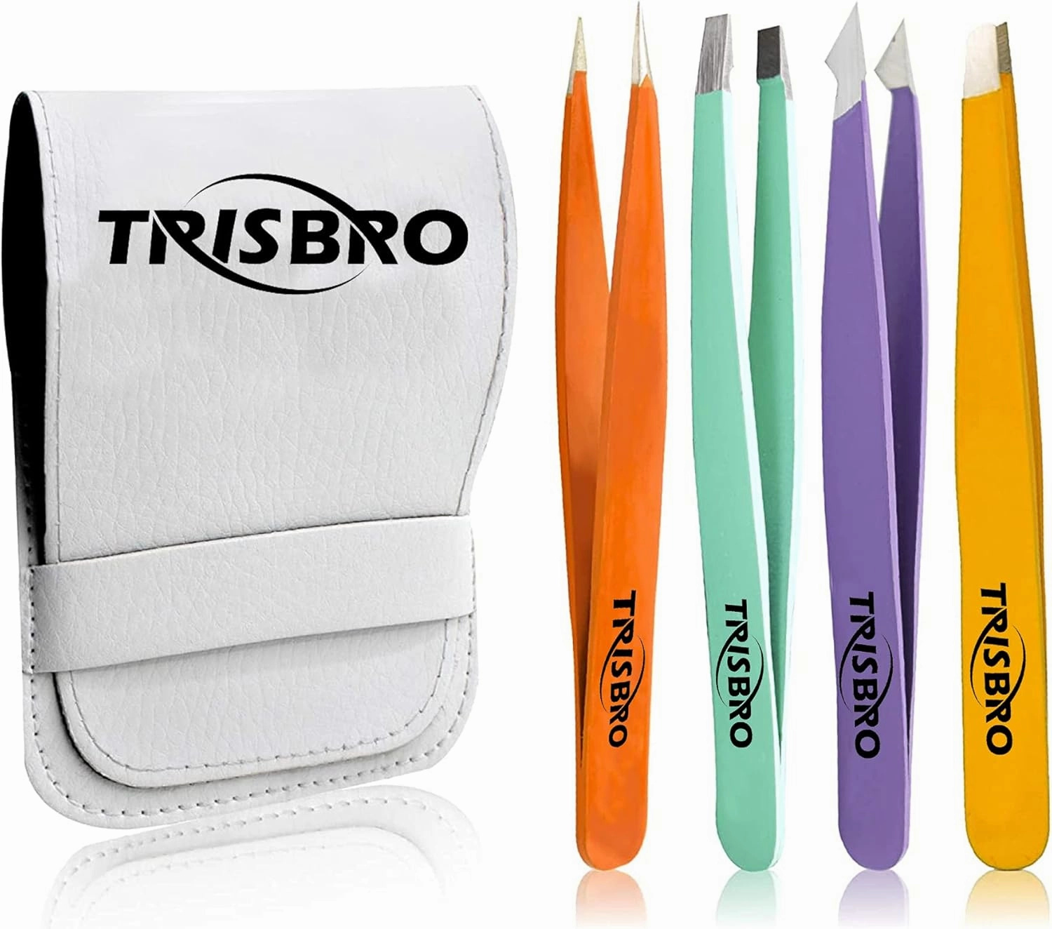 Tweezers Set - Precision Tweezers For Ingrown Hair removal, Professional Eyebrow Tweezers for women - Facial Hair and Splinter Blackhead Removal - Tweezers Set of 4. Multi Color