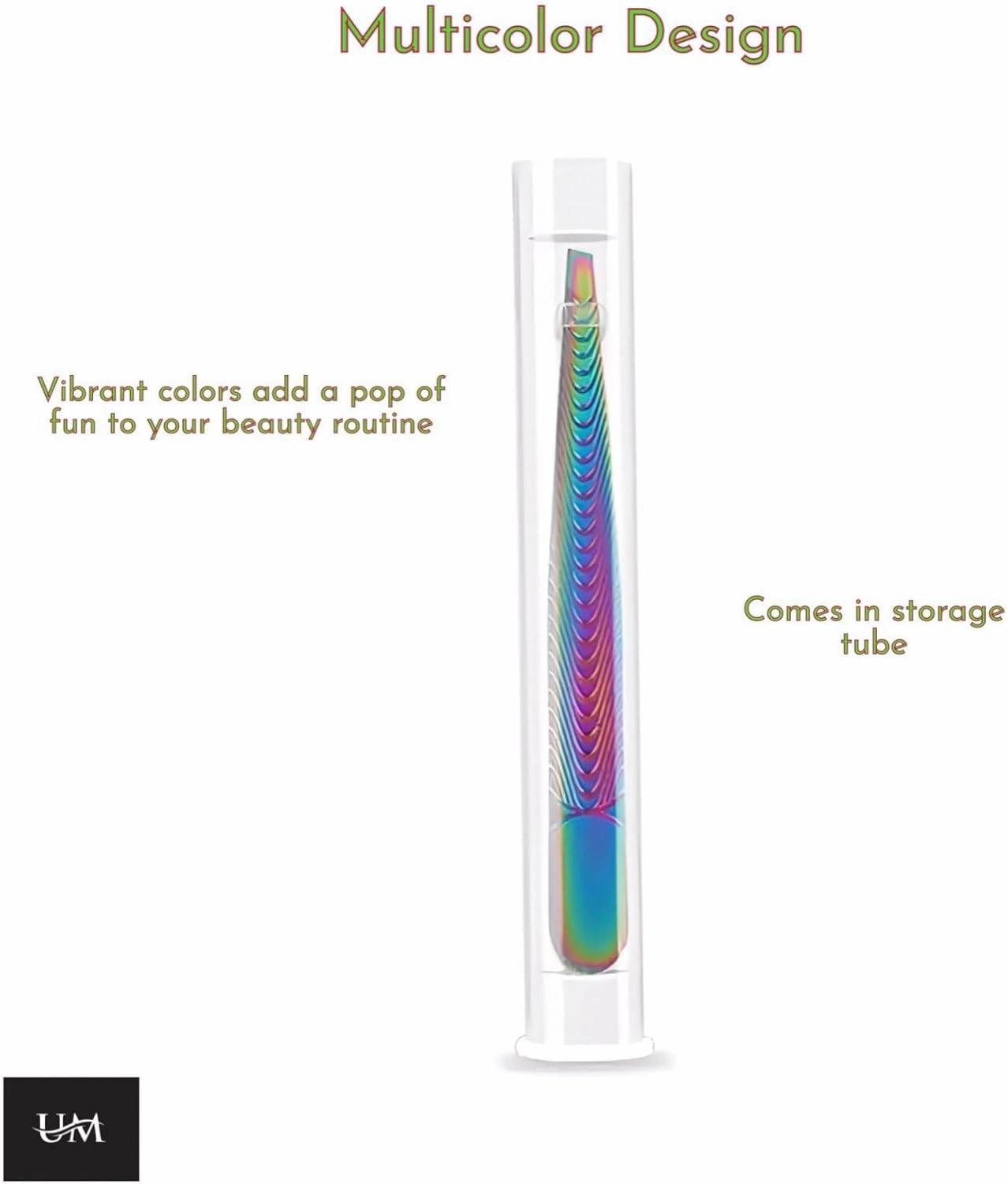 UM Supplies Hair Removal Tweezer | Slanted Eyebrow Tweezer | Tweezers for Men, Women & Kids, Stainless Steel | Titanium