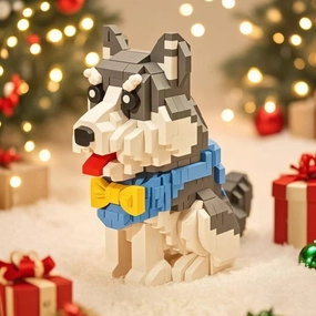 Uvini Micro Building Blocks Dog Animal Figurine Building Toys for Kids, Boys & Girls Ages 8 , Pet Dog Husky Building Sets for Adults 796PCS