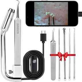 Visual Black Head Tweezer for Face Tool with Camera,HD Camera,30 Times Magnification 1080P,Suitable for Women and Men,Pore Cleaner (Mid)