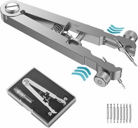 Watch Spring Bar Plier Tool Kit, 6825 Spring Bar Tweezer Tool with Durable 8 Alloy Steel Pins for Watch Wrist Bands Strap Removal Repair Set