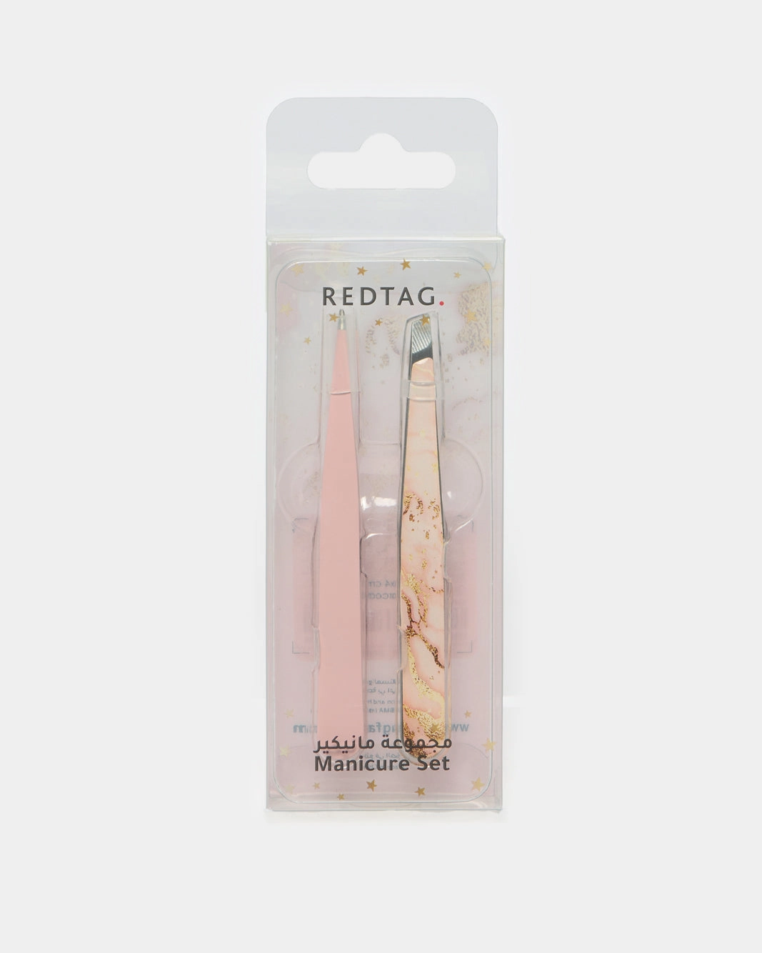 Women Pink Eyebrows Tweezer Set (Pack of 2)