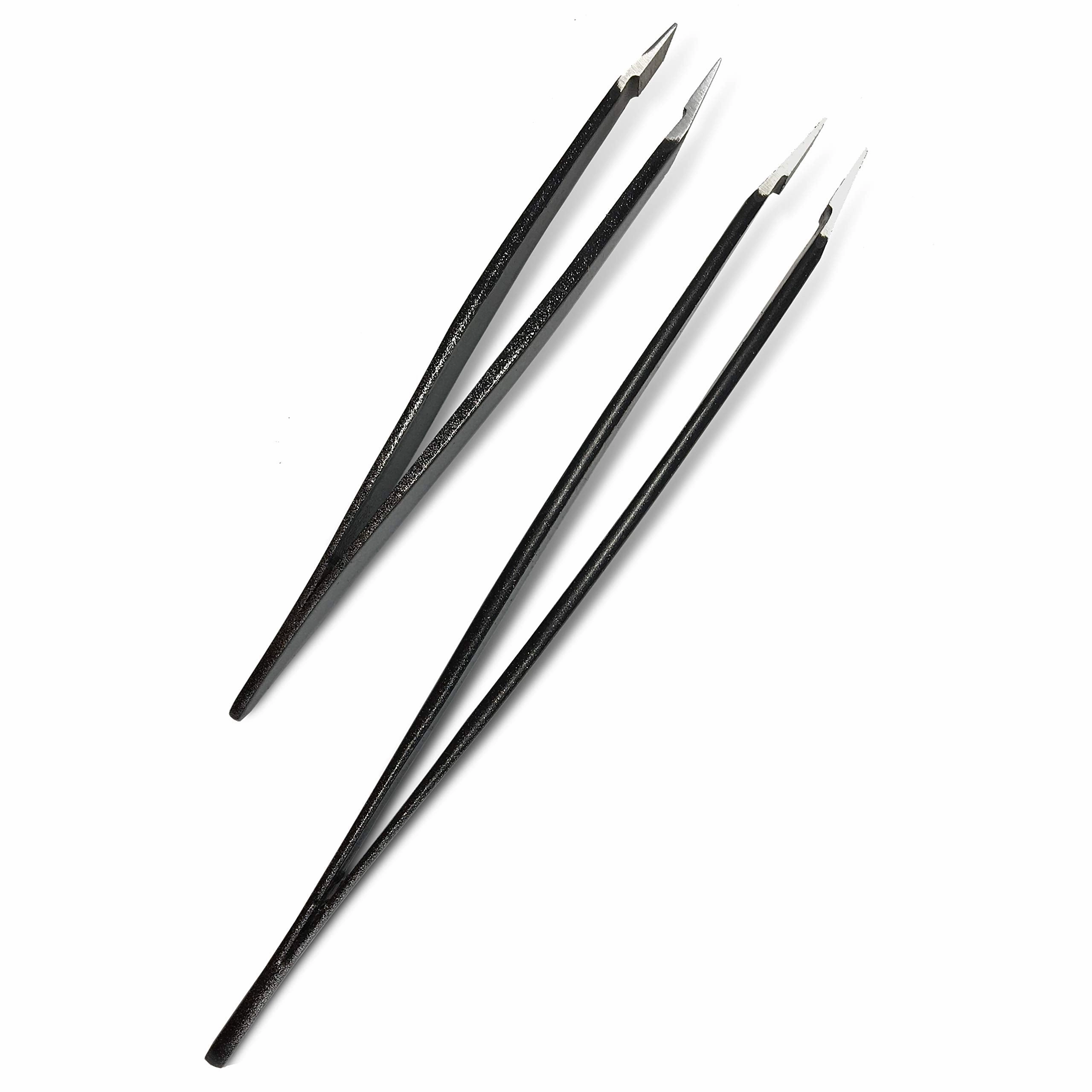 Zizzili Basics Tweezer Set - Limited Edition Ombre - Classic   Mini Slant - Best Tweezers for Eyebrow, Facial Hair Removal and your Precision Needs